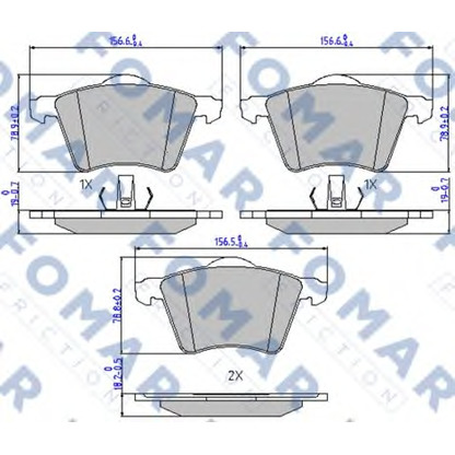 Foto Bremsbelagsatz, Scheibenbremse FOMAR Friction FO867981