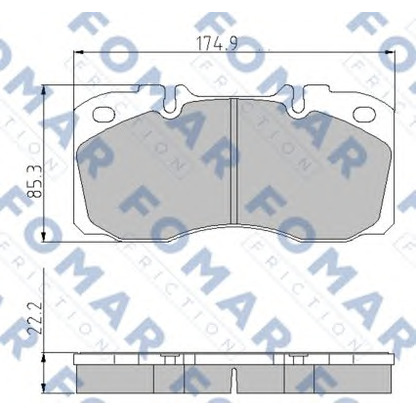 Фото Комплект тормозных колодок, дисковый тормоз FOMAR Friction FO870281