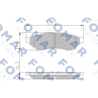 Foto Bremsbelagsatz, Scheibenbremse FOMAR Friction FO870981