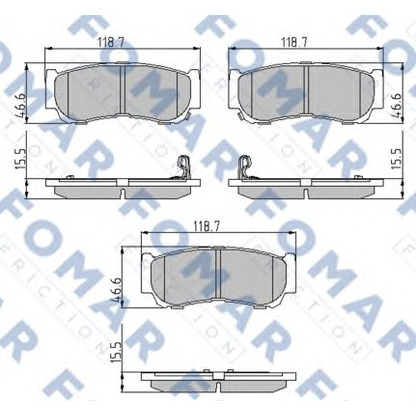 Foto Kit pastiglie freno, Freno a disco FOMAR Friction FO872981