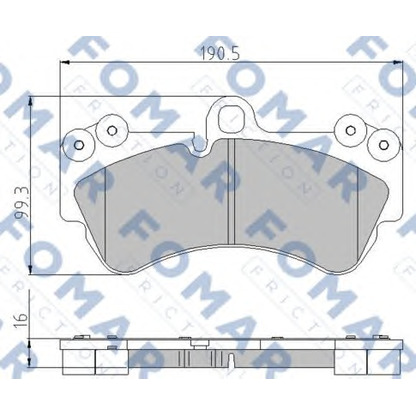 Foto Bremsbelagsatz, Scheibenbremse FOMAR Friction FO891581