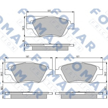 Foto Kit pastiglie freno, Freno a disco FOMAR Friction FO896681