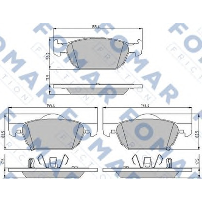 Photo Brake Pad Set, disc brake FOMAR Friction FO897381