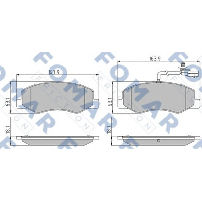 Foto Bremsbelagsatz, Scheibenbremse FOMAR Friction FO898281