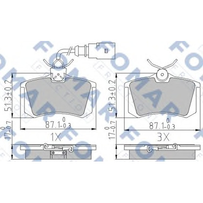 Foto Bremsbelagsatz, Scheibenbremse FOMAR Friction FO904581