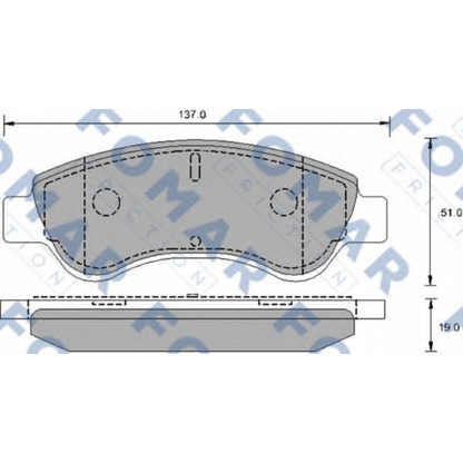Zdjęcie Zestaw klocków hamulcowych, hamulce tarczowe FOMAR Friction FO906181