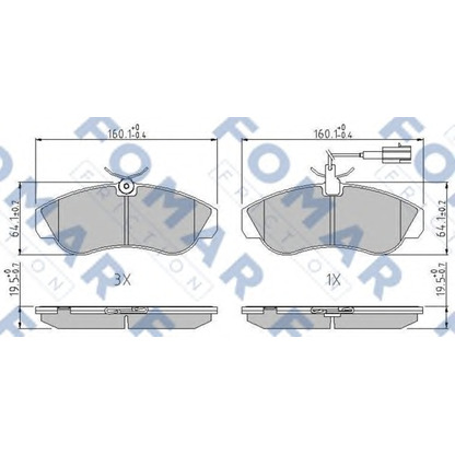 Foto Kit pastiglie freno, Freno a disco FOMAR Friction FO909681