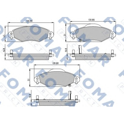 Foto Kit pastiglie freno, Freno a disco FOMAR Friction FO913081