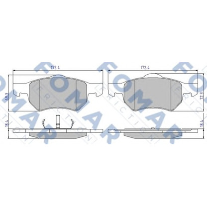 Foto Kit pastiglie freno, Freno a disco FOMAR Friction FO922781