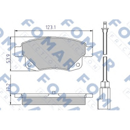 Photo Kit de plaquettes de frein, frein à disque FOMAR Friction FO925281