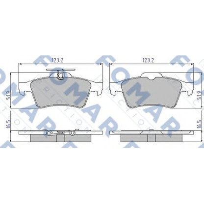 Photo Brake Pad Set, disc brake FOMAR Friction FO926381