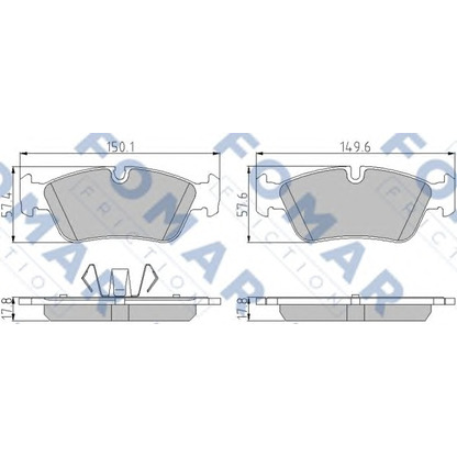 Foto Bremsbelagsatz, Scheibenbremse FOMAR Friction FO927581