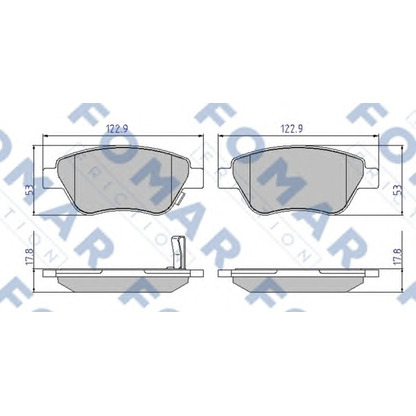 Foto Kit pastiglie freno, Freno a disco FOMAR Friction FO928181