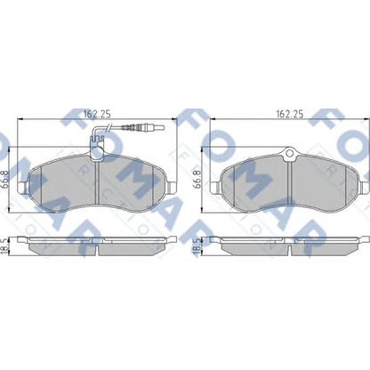 Photo Kit de plaquettes de frein, frein à disque FOMAR Friction FO931081