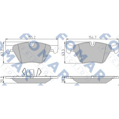 Foto Bremsbelagsatz, Scheibenbremse FOMAR Friction FO934781