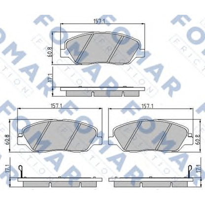 Foto Kit pastiglie freno, Freno a disco FOMAR Friction FO935381