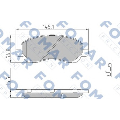 Photo Brake Pad Set, disc brake FOMAR Friction FO935881