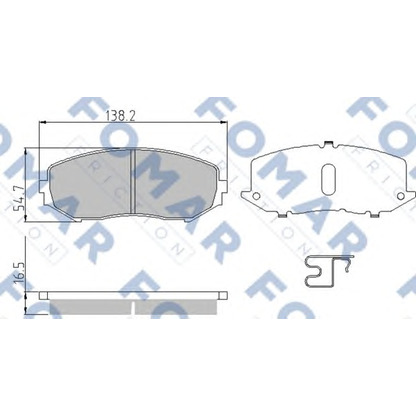 Foto Bremsbelagsatz, Scheibenbremse FOMAR Friction FO939381