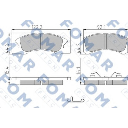 Foto Bremsbelagsatz, Scheibenbremse FOMAR Friction FO949681