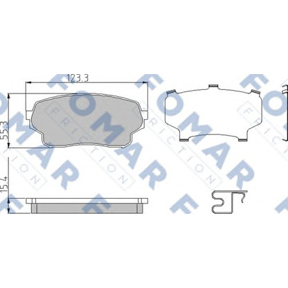 Foto Bremsbelagsatz, Scheibenbremse FOMAR Friction FO957281