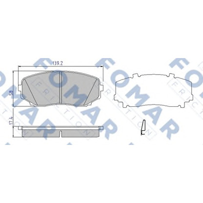 Photo Kit de plaquettes de frein, frein à disque FOMAR Friction FO957681