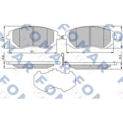 Foto Kit pastiglie freno, Freno a disco FOMAR Friction FO973881