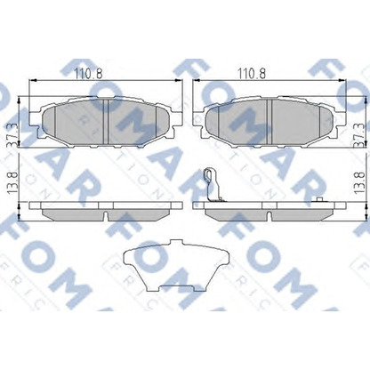 Photo Brake Pad Set, disc brake FOMAR Friction FO974081