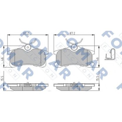 Photo Brake Pad Set, disc brake FOMAR Friction FO992581