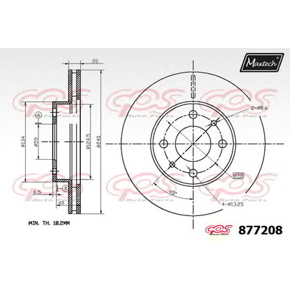 Photo Disque de frein MAXTECH 8772080000