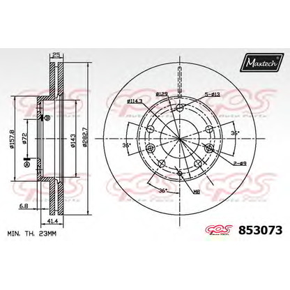 Foto Disco de freno MAXTECH 8530736980