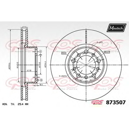 Photo Brake Disc MAXTECH 8735076060