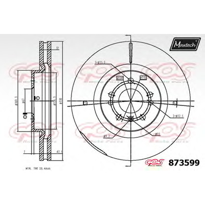 Photo Brake Disc MAXTECH 8735996880