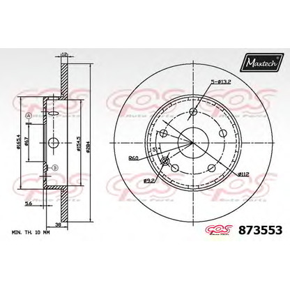 Photo Brake Disc MAXTECH 8735536980