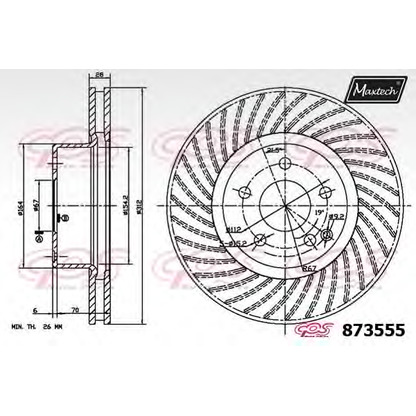 Foto Disco  freno MAXTECH 8735550000