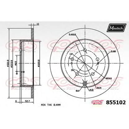 Фото Тормозной диск MAXTECH 8551026060