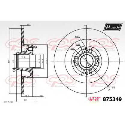 Foto Disco de freno MAXTECH 8753496065