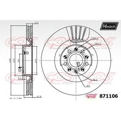 Photo Brake Disc MAXTECH 8711066880