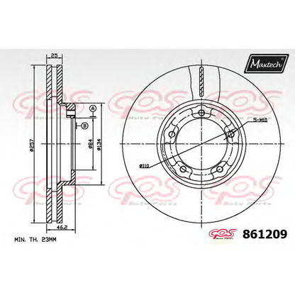 Foto Disco  freno MAXTECH 8612096980