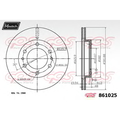 Фото Тормозной диск MAXTECH 8610256880