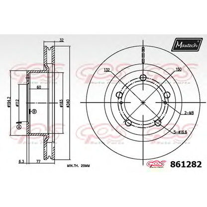 Фото Тормозной диск MAXTECH 8612820000