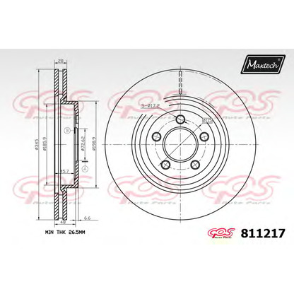 Photo Disque de frein MAXTECH 8112176980