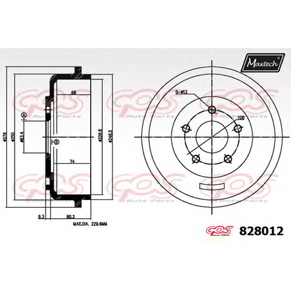 Zdjęcie Bęben hamulcowy MAXTECH 8280120000