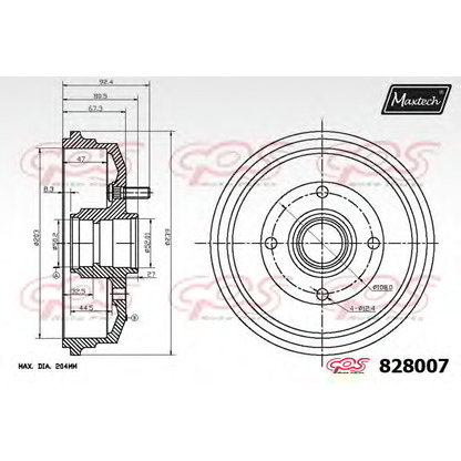 Zdjęcie Bęben hamulcowy MAXTECH 8280070000