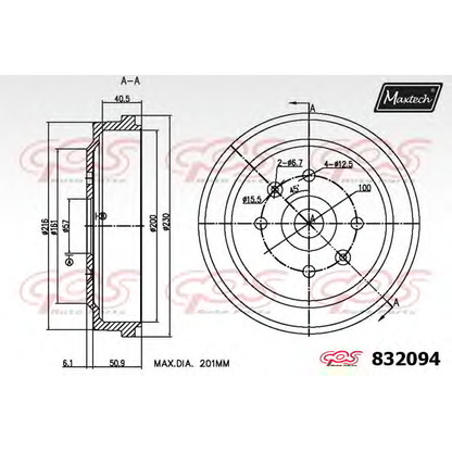 Foto Bremstrommel MAXTECH 8320940000