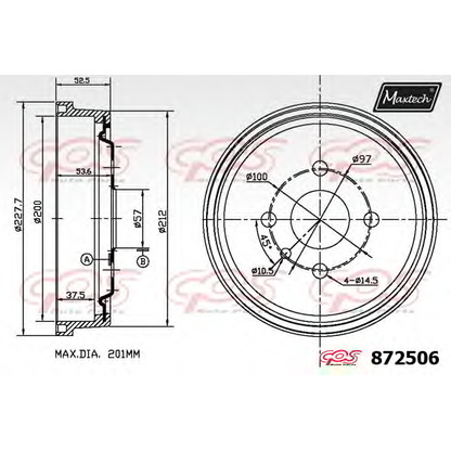 Zdjęcie Bęben hamulcowy MAXTECH 8725060000