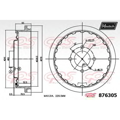 Foto Bremstrommel MAXTECH 8763050000