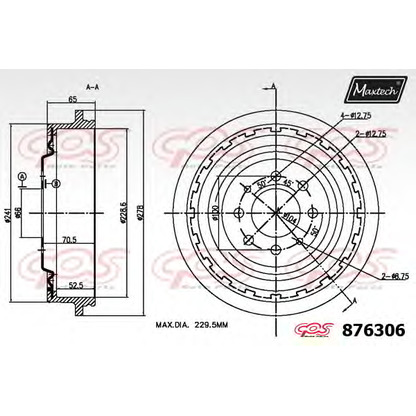 Foto Tamburo freno MAXTECH 8763060000