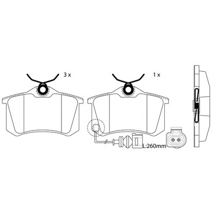 Photo Brake Pad Set, disc brake FIT FP3260E