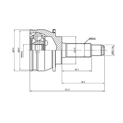 Foto Kit giunti, Semiasse AYWIPARTS AW1510019