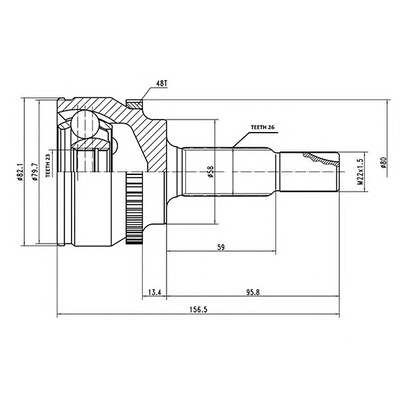 Фото Шарнирный комплект, приводной вал AYWIPARTS AW1510070A